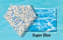 Super Blue Quartz — pool finish sample