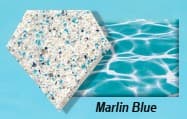 Marlin Blue Quartz — pool finish sample