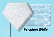 Premium White Quartz — pool finish sample